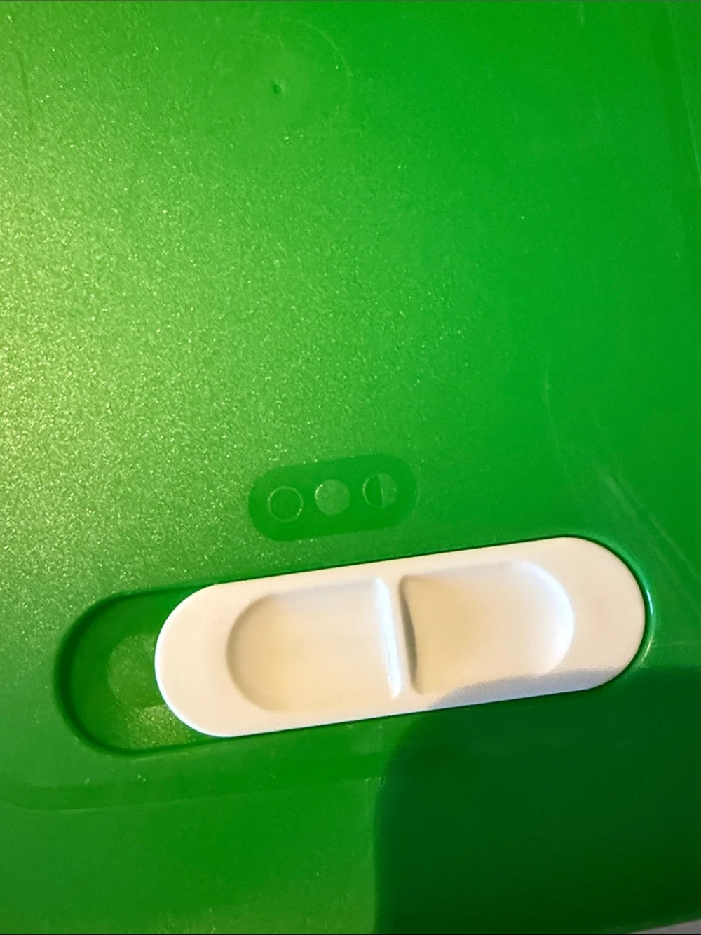 Tupperware Clear Container with Green Lid and Vegetable Graphic